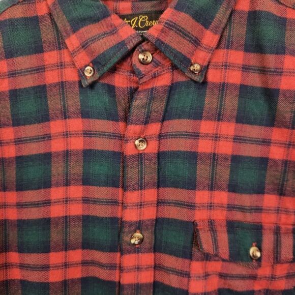 J. Crew Mens Slim Fit LS Cashmere Blend Gingham Print Button Down Shirt Medium - Picture 5 of 6